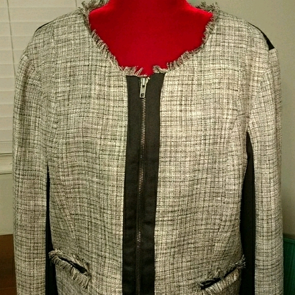 Elle Gray Black Shimmer Suit Jacket - Picture 2 of 6